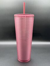 Starbucks Fall 2023 Maroon Berry Grid Soft Touch Venti Tumbler picture