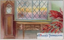 AS John Winsch A Peaceful Thanksgiving Vintage Thanksgiving Postcard picture