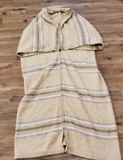Tennessee Woolen Mills Wearable Blanket Wrap Snap Robe Shawl Gray Brown White  picture