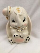 Vintage Walt Disney Dumbo Coin Bank Made In USA 1940's Pink Accents NICE picture