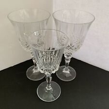 Vintage Crystal Wine Glass Stemware Set of 3 Cups picture