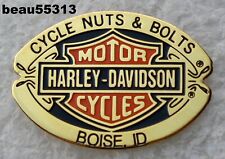 ⭐CYCLE NUTS & BOLTS BOISE IDAHO HARLEY DAVIDSON DEALER JACKET VEST PIN picture