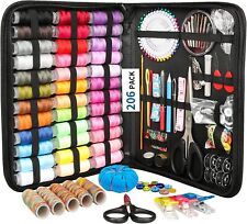 206 Pcs Sewing Kit Complete Sewing Kit Set Tailoring Kits with Stitching Items picture