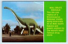 WALL, SD South Dakota ~ WALL DRUG'S DINOSAUR c1970s Roadside Postcard picture