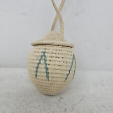 Vintage Tiny Handwoven Basket, Possibly Alaskan Inuit Native American picture