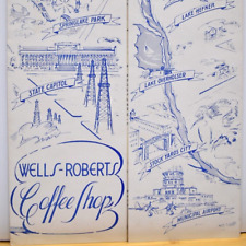 1949 Wells Roberts Hotel Coffee Shop Restaurant Menu Broadway Oklahoma City #1 picture