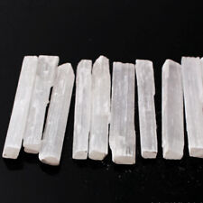 10Pcs Natural Quartz Crystal Selenite Stick Wand White Gypsum Column Raw Healing picture