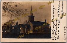 Postcard Wheeling, Illinois Church & Parsonage 1907 RPPC Real Photo Ez picture