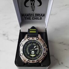NEW Disney Star Wars Watch Mandalorian Rotating Disk Collector Oversized Dial picture