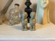 Vintage Trader Vics Ceramic Tiki Men Statues Salt And Pepper Shakers - picture