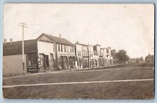 Holstein Iowa IA Postcard RPPC Photo Main Street Dirt Road Bakery 1908 Antique picture