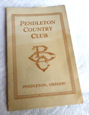 VINTAGE SCORE CARD PENDLETON COUNTRY CLUB GOLF PENDLETON OREGON  c. 1937 picture