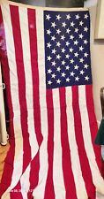 Vintage 1960’s AMERICAN US Flag Valley Forge Cotton Best 50 Stars 118”x56” HUGE picture