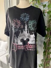 Disneyland Resort T Shirt Mens Large Black Disney Parks Castle Mickey Fireworks picture