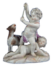 Antique 18thC Furstenberg Porcelain Putti & Goat Figurine Porzellan Figur Figure picture