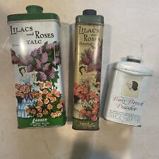 VINTAGE LANDER LILACS AND ROSES And Baby Breck Powder Tin picture