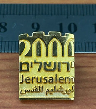 Israel Capital Jerusalem lapel pin wrote in Hebrew, English and Arabic picture
