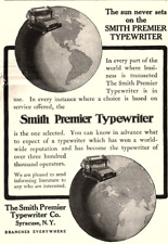1907 SMITH PREMIER TYPEWRITER GLOBE SYRACUSE NY VINTAGE ADVERTISEMENT Z1012 picture