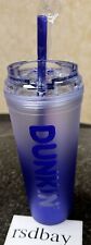 Dunkin' Summer 2024 Ombre Plastic Insulated 24oz Tumbler PURPLE NWT picture