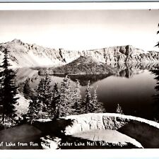 c1940s Crater Lake National Park, OR RPPC Rim Drive View Real Photo Postcard A92 picture