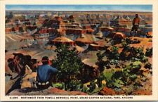Powell Memorial Point View Grand Canyon National Park Arizona Vintage Postcard picture