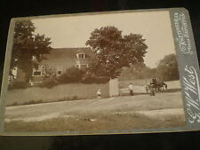 Old cabinet photograph view by G W West at Rottingdean c1890s picture