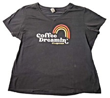 Starbucks LGBTQ Pride Coffee Dreamin' Rainbow Women's T-Shirt Black Size XXL picture
