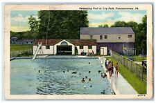 1957 Swimming Pool At City Park Punxsutawney Pennsylvania PA Vintage Postcard picture