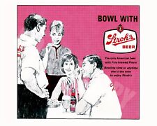 Stroh's Beer Brewery Detroit Bowling Promo Press Advertisement Ad Art 8x10 Photo picture