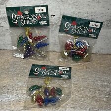 3 x Christmas Miniature Bags: 12 Plastic Spiral, 12 Tiered Icicles & 12 Onions picture