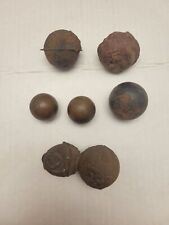 Lot Of  Cannon Balls 1.5” With 2 Smaller Grape Shot Civil or Revolutionary War picture