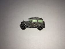 RARE C1920s-30s VINTAGE SILVER ENAMEL&MARCASITE MOTOR CAR SHAPED PIN BROOCH picture