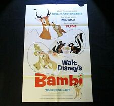 Bambi, Movie Poster Disney (1966) Original Re-Release Bambi Style A (R-66/50)  picture