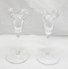 Lenox Crystal Candlestick Holders Kelly Design 6 Inch Set of 2 Made In Slovenia picture