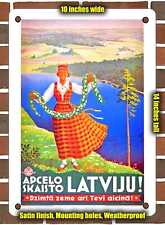 METAL SIGN - 1934 Traveling through beautiful Latvia - 10x14 Inches picture
