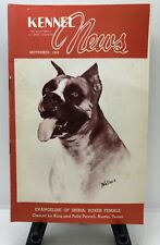 Dog Collectible Vintage Sept. 1949 Kennel News Texas Boxer Cover Maxine Beam picture