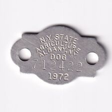 1972 ALBANY NEW YORK STATE AGRICULTURE DOG LICENSE TAG #712422 picture