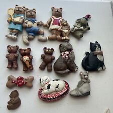 Lot Of 13 Vintage Teddy Bear, Dog And Cat Refrigerator Magnets PreOwned picture