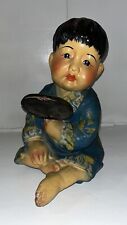 Vintage Antiqueish Ester Hunt Like Chalkware Boy 16”x12”x10” Nice Asian Statue picture