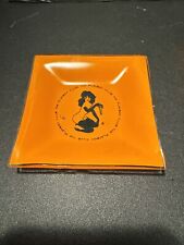 Vintage The Playboy Club Orange Glass Ashtray 3.75