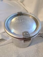 Vtg Fresh-O-Lator Coffee Canister With Lid Storage Aluminum 7 1/2