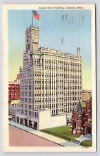 1940s~Jackson Mississippi MS~Lamar Life Building~Gothic~Downtown~VTG Postcard picture