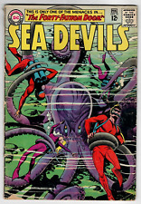 Sea Devils # 21 (4.0) D.C. 2/1965 Giant Octopus Cover 12c Silver-Age Comic 🐙 picture