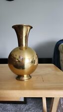 brass flower vase vintage picture