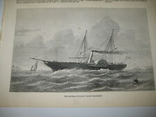 Antique 1874 The Imperial Russian Yacht Standardt Russia Wood Engraving PRINT picture