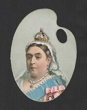 c1890's Queen Victoria Palette Trade Card - Gibbs Imperial Plows - Canton, Ohio picture