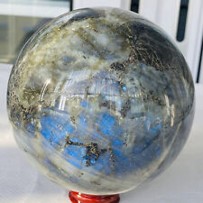 2500g Natural labradorite ball rainbow quartz crystal sphere gem reiki healing picture