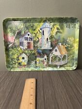 Vintage Decorative Tray - Made in Italy, Vibrant Birdhouse  picture