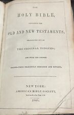 HOLY BIBLE 1848 OLD AND NEW TESTAMENTS - translated out of THE ORIGINAL TONGUES picture
