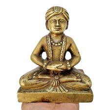 Old Vintage Antique Rare Hindu Saint / Monk / Priest Brass Fine Figure / Statue picture